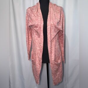 Madewell Heathered pink slouch Open-Front Cardigan